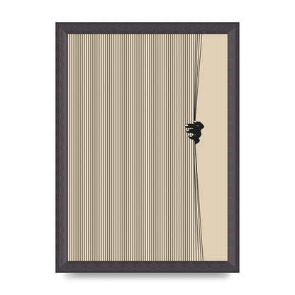 Graphic Line Curtain Pull Art For The Home - A4 framed