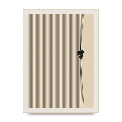 Graphic Line Curtain Pull Art For The Home - A4 framed