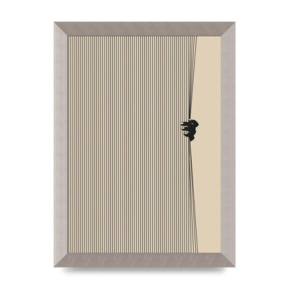 Graphic Line Curtain Pull Art For The Home - A4 framed
