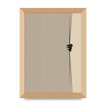 Graphic Line Curtain Pull Art For The Home - A4 framed