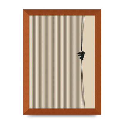 Graphic Line Curtain Pull Art For The Home - A4 framed