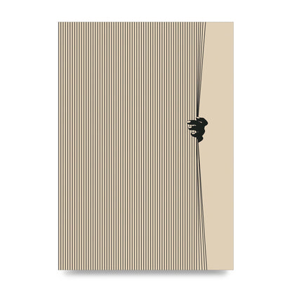 Graphic Line Curtain Pull Art For The Home - unframed print