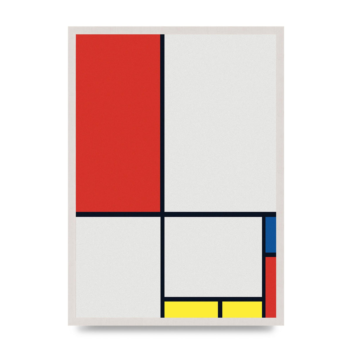 Bauhaus Inspired Minimalist Colour Block Printed Poster - A2 framed