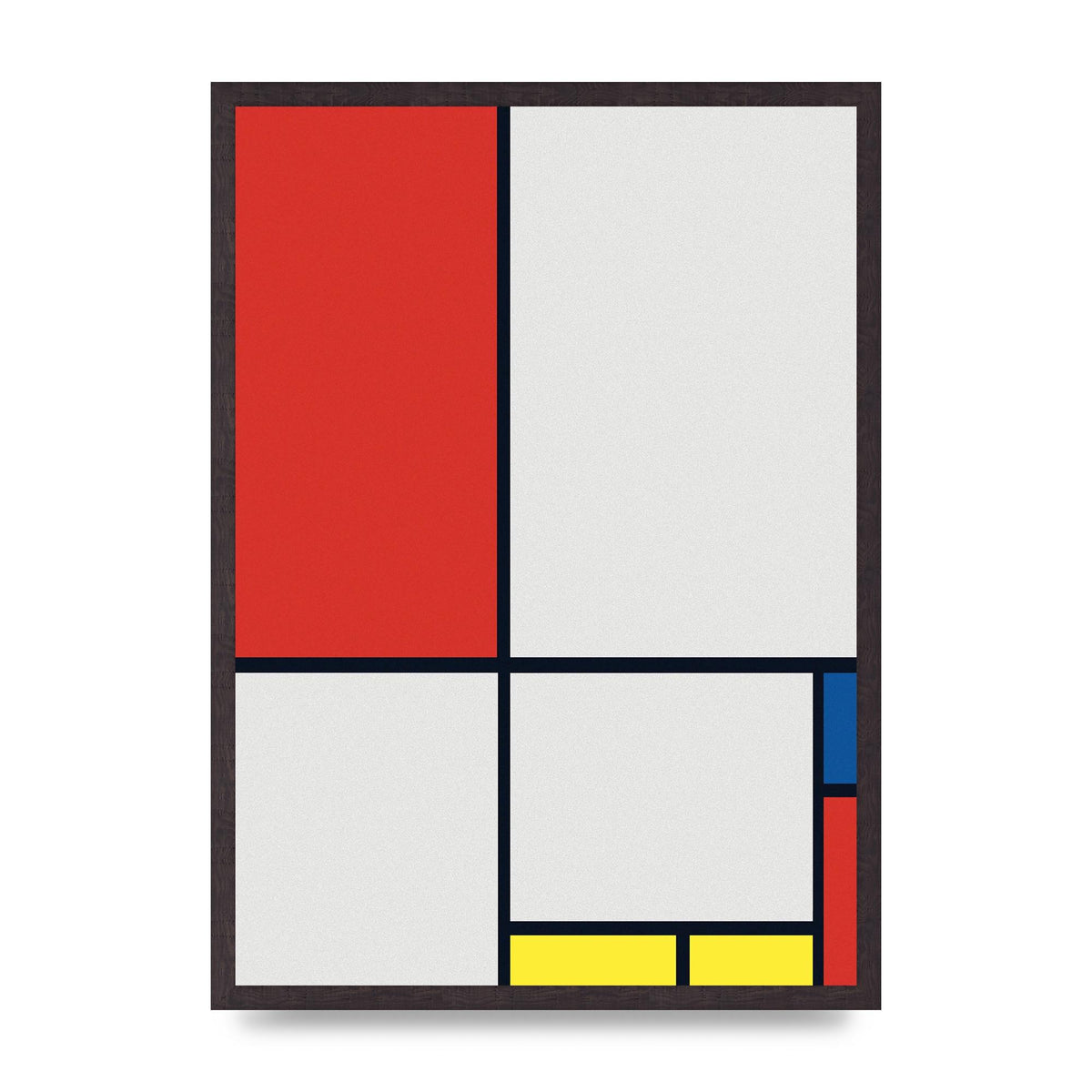 Bauhaus Inspired Minimalist Colour Block Printed Poster - A2 framed