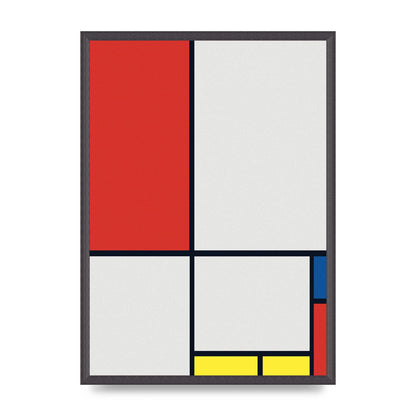 Bauhaus Inspired Minimalist Colour Block Printed Poster - A2 framed