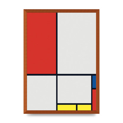 Bauhaus Inspired Minimalist Colour Block Printed Poster - A2 framed