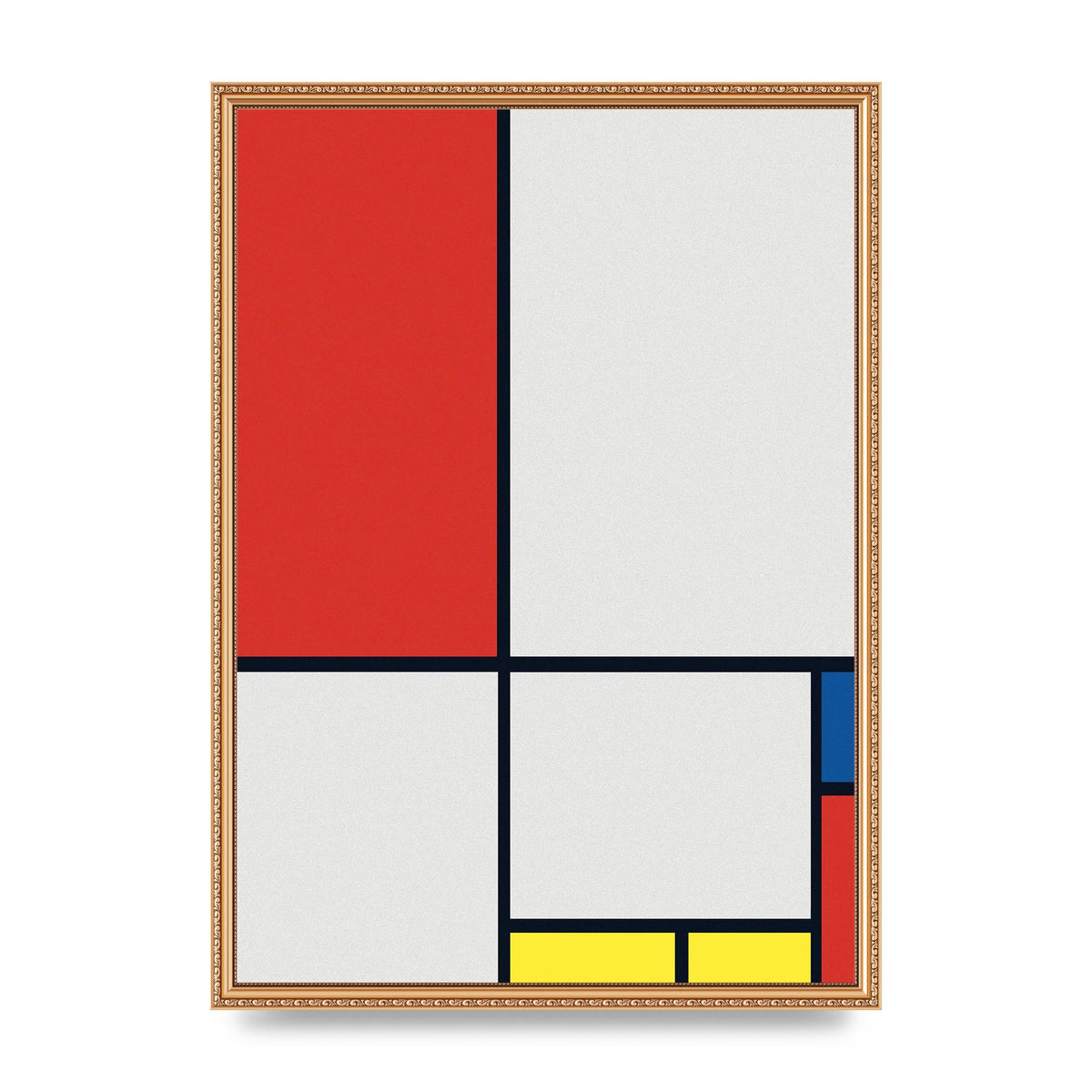 Bauhaus Inspired Minimalist Colour Block Printed Poster - A2 framed