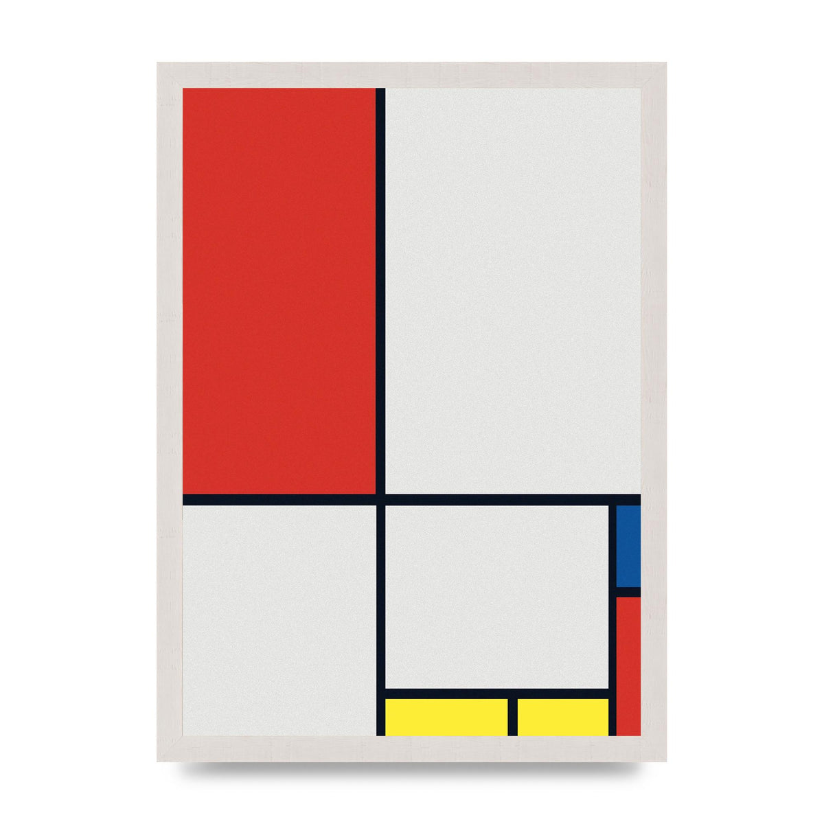 Bauhaus Inspired Minimalist Colour Block Printed Poster - A3 framed