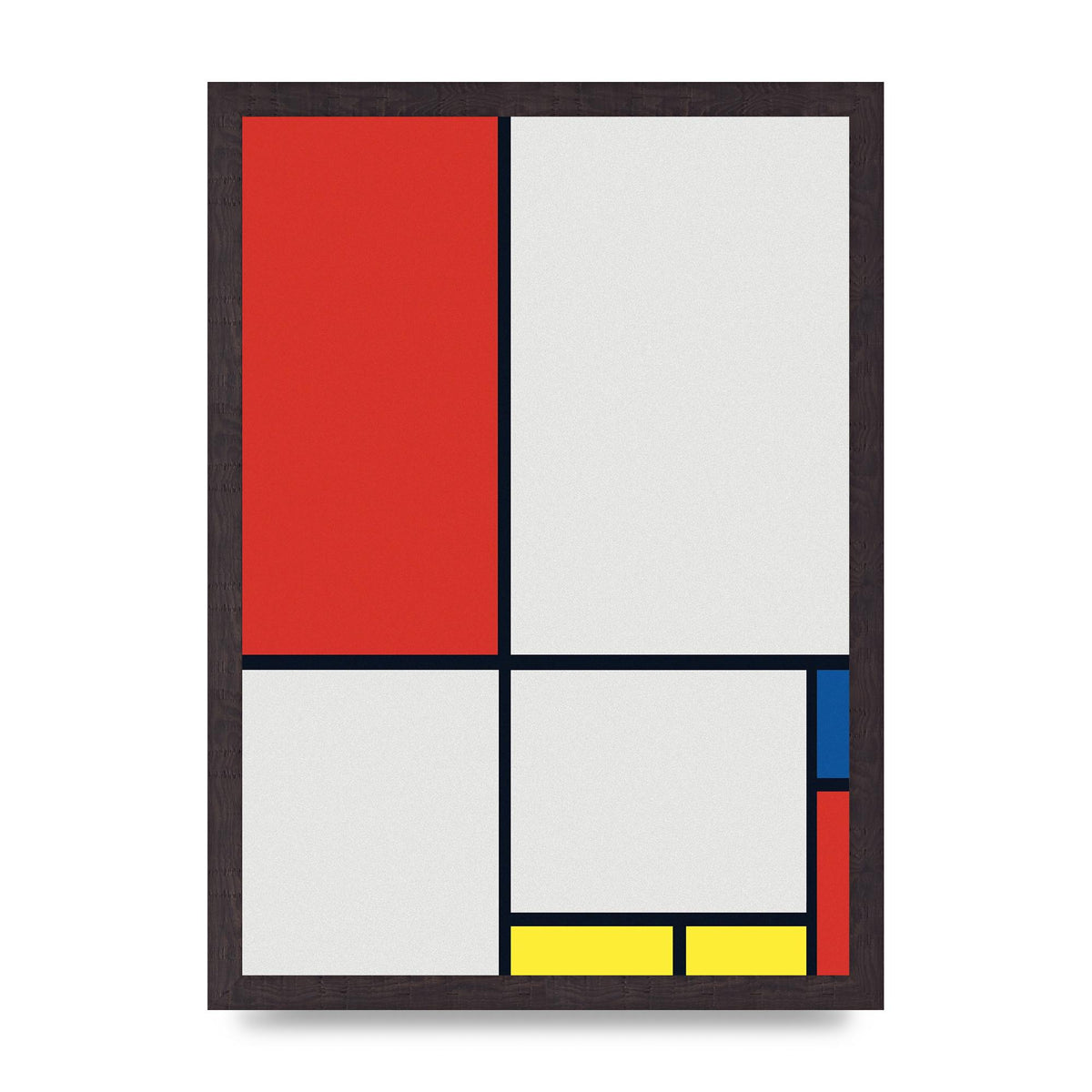 Bauhaus Inspired Minimalist Colour Block Printed Poster - A3 framed
