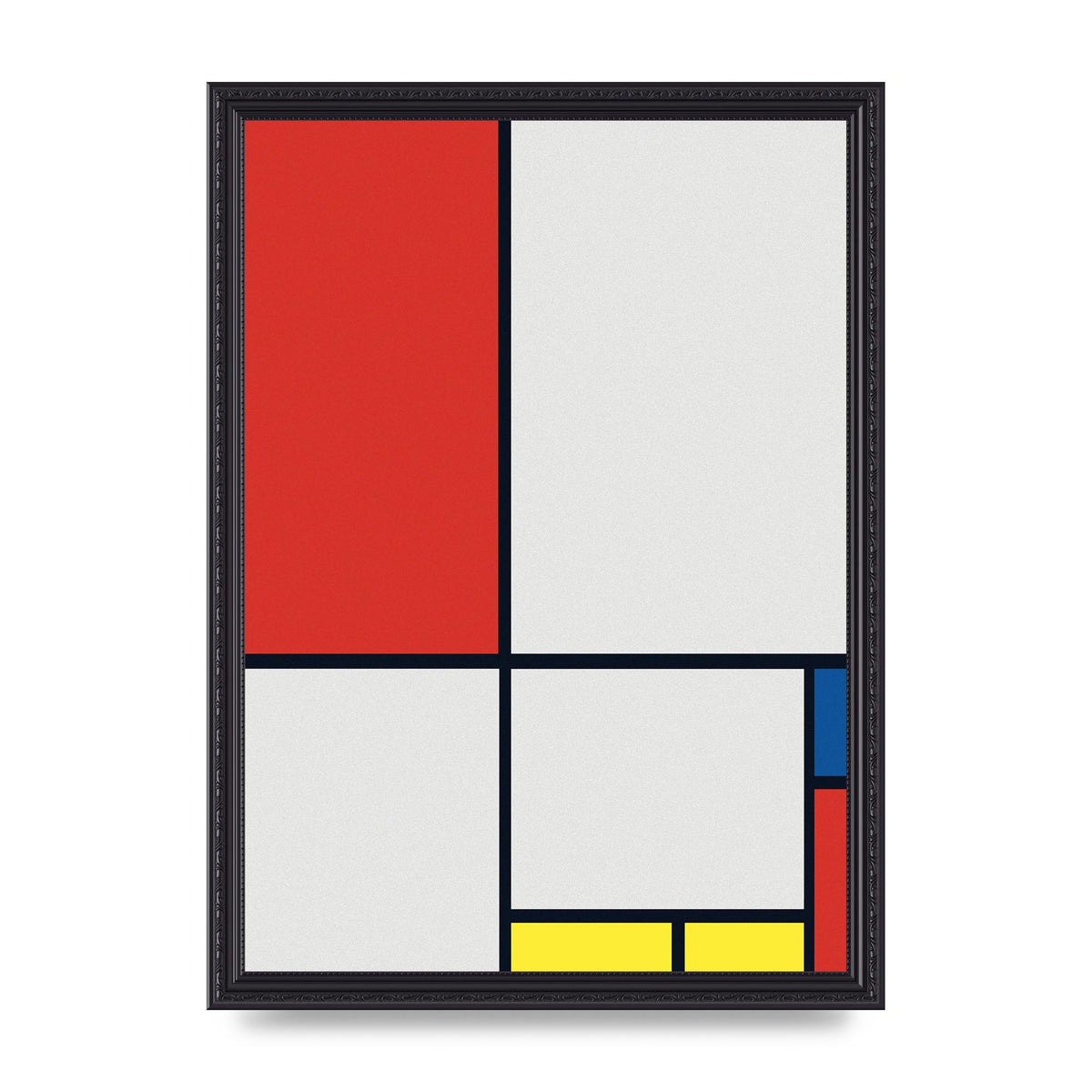 Bauhaus Inspired Minimalist Colour Block Printed Poster - A3 framed