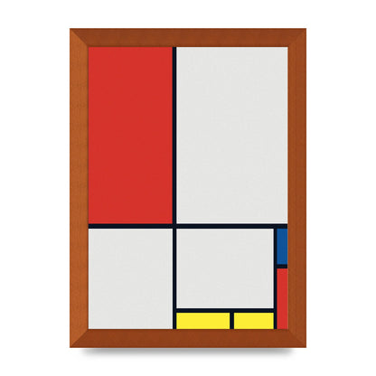 Bauhaus Inspired Minimalist Colour Block Printed Poster - A4 framed
