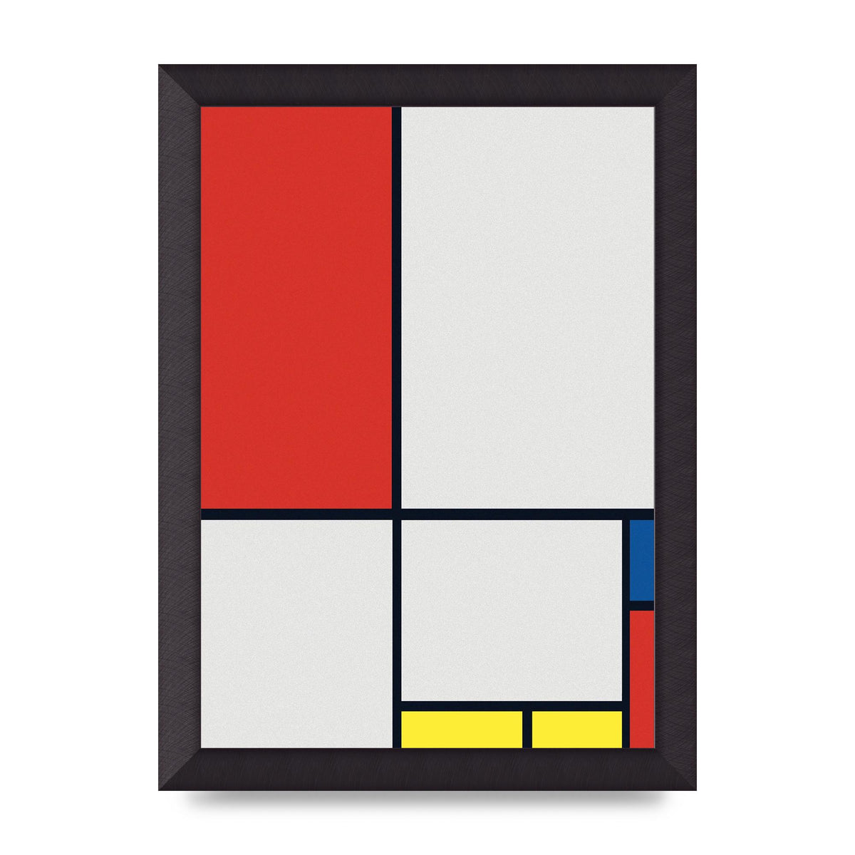 Bauhaus Inspired Minimalist Colour Block Printed Poster - A4 framed