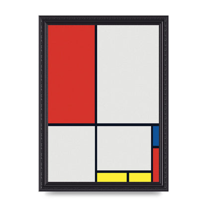 Bauhaus Inspired Minimalist Colour Block Printed Poster - A4 framed