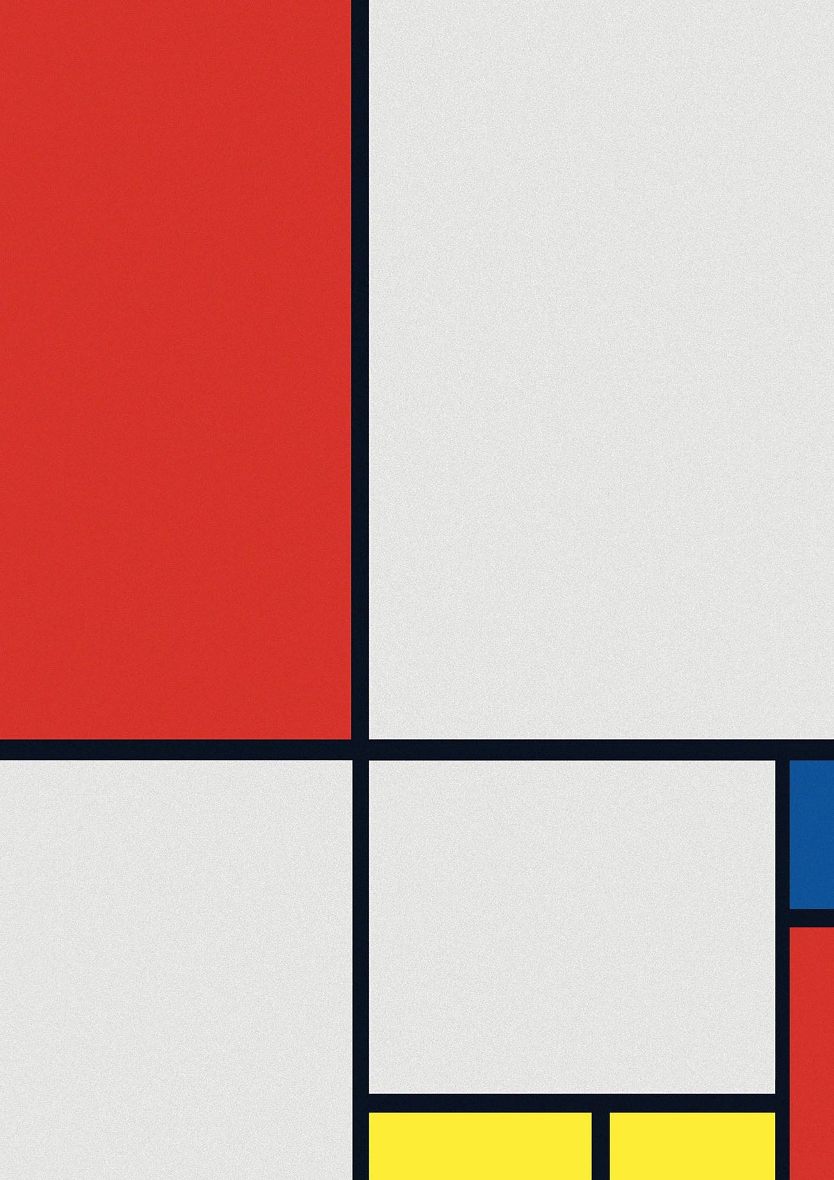 Bauhaus Inspired Minimalist Colour Block Printed Poster - detail