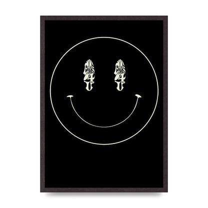 Eyes On You Acid House Smiley Wall Art - A2 framed