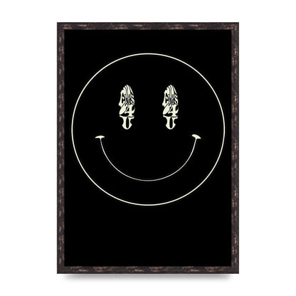 Eyes On You Acid House Smiley Wall Art - A2 framed