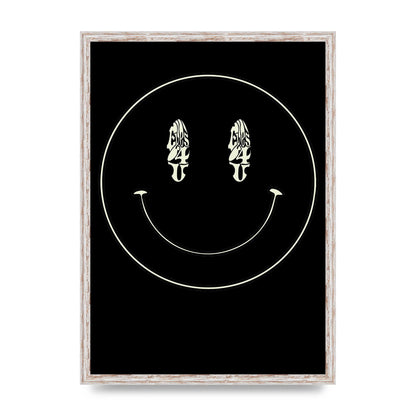Eyes On You Acid House Smiley Wall Art - A2 framed
