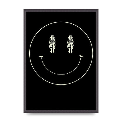 Eyes On You Acid House Smiley Wall Art - A2 framed