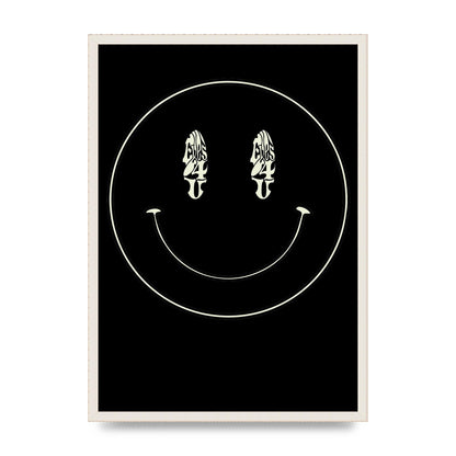 Eyes On You Acid House Smiley Wall Art - A2 framed