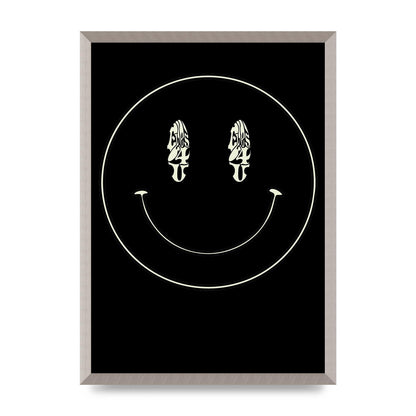 Eyes On You Acid House Smiley Wall Art - A2 framed