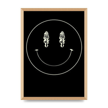 Eyes On You Acid House Smiley Wall Art - A2 framed