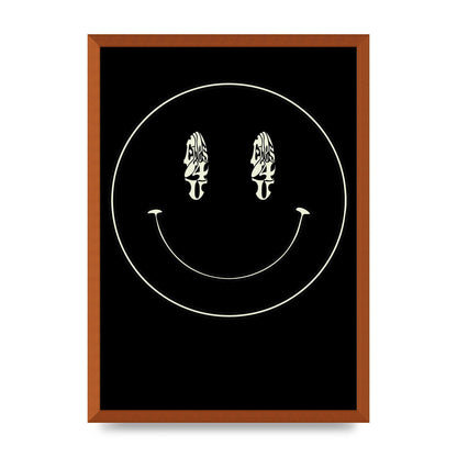 Eyes On You Acid House Smiley Wall Art - A2 framed