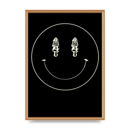 Eyes On You Acid House Smiley Wall Art - A2 framed