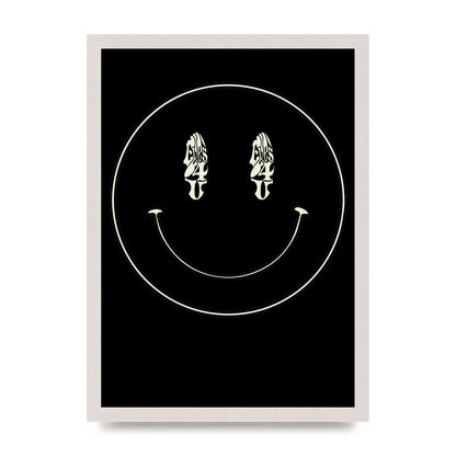 Eyes On You Acid House Smiley Wall Art - A3 framed