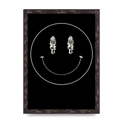 Eyes On You Acid House Smiley Wall Art - A3 framed