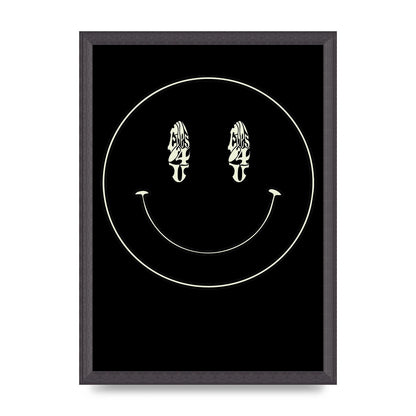 Eyes On You Acid House Smiley Wall Art - A3 framed