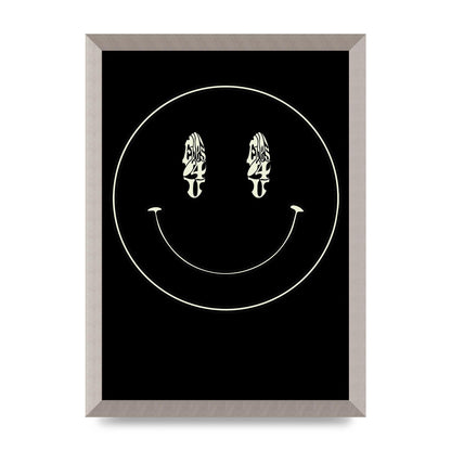 Eyes On You Acid House Smiley Wall Art - A3 framed