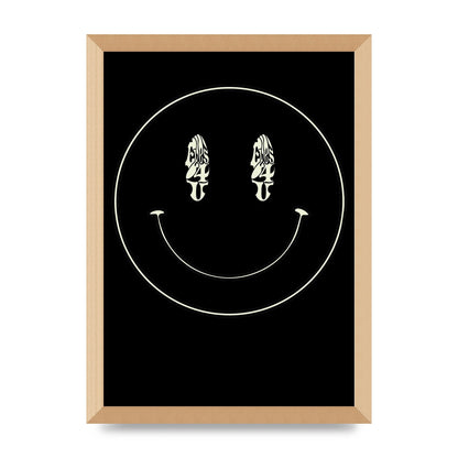Eyes On You Acid House Smiley Wall Art - A3 framed
