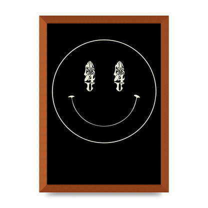 Eyes On You Acid House Smiley Wall Art - A3 framed