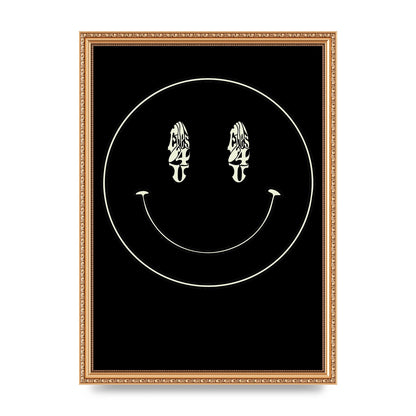 Eyes On You Acid House Smiley Wall Art - A3 framed