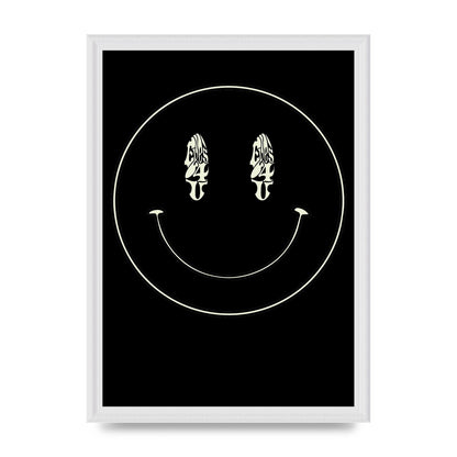 Eyes On You Acid House Smiley Wall Art - A3 framed