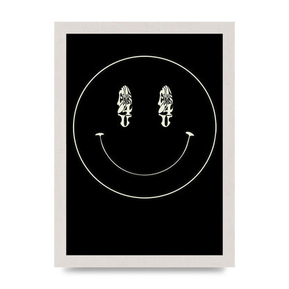 Eyes On You Acid House Smiley Wall Art - A4 framed
