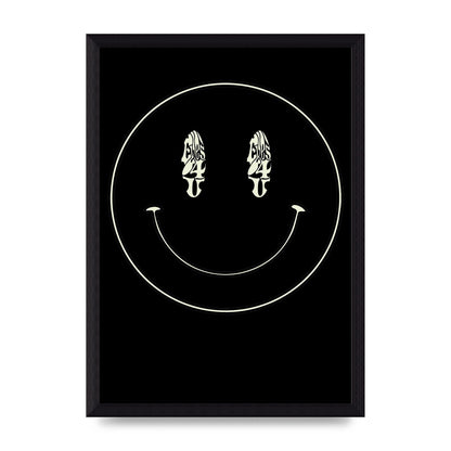 Eyes On You Acid House Smiley Wall Art - A4 framed