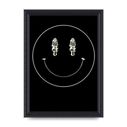 Eyes On You Acid House Smiley Wall Art - A4 framed