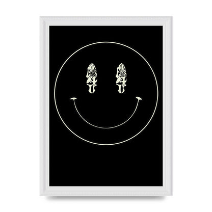 Eyes On You Acid House Smiley Wall Art - A4 framed