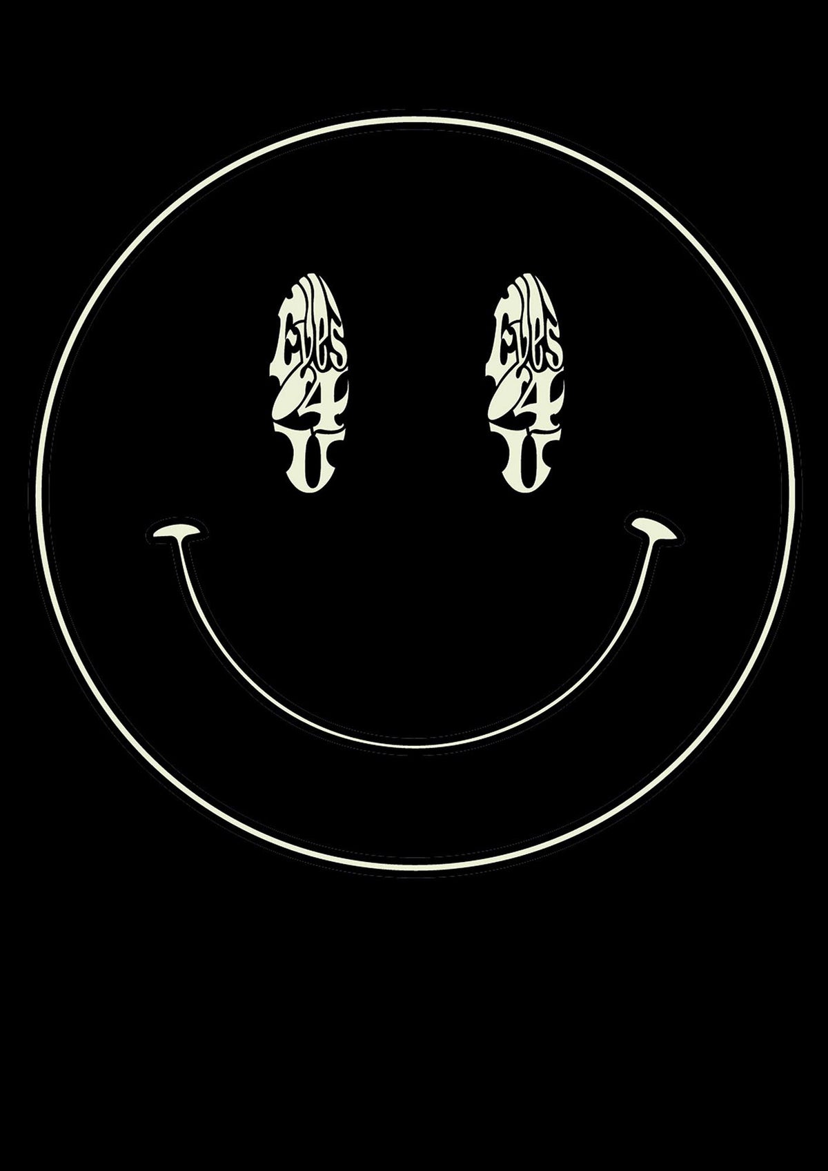 Eyes On You Acid House Smiley Wall Art - detail