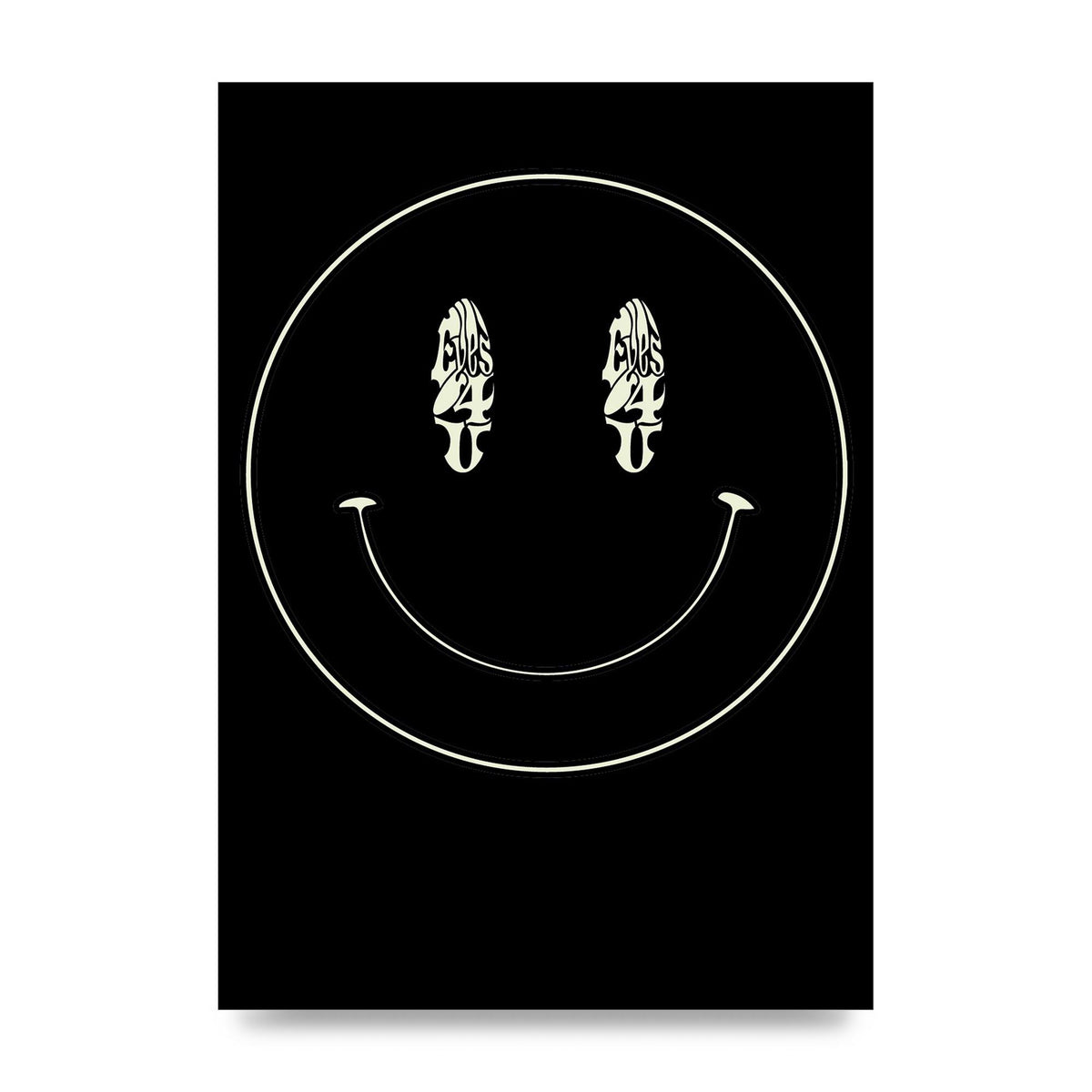 Eyes On You Acid House Smiley Wall Art - unframed print