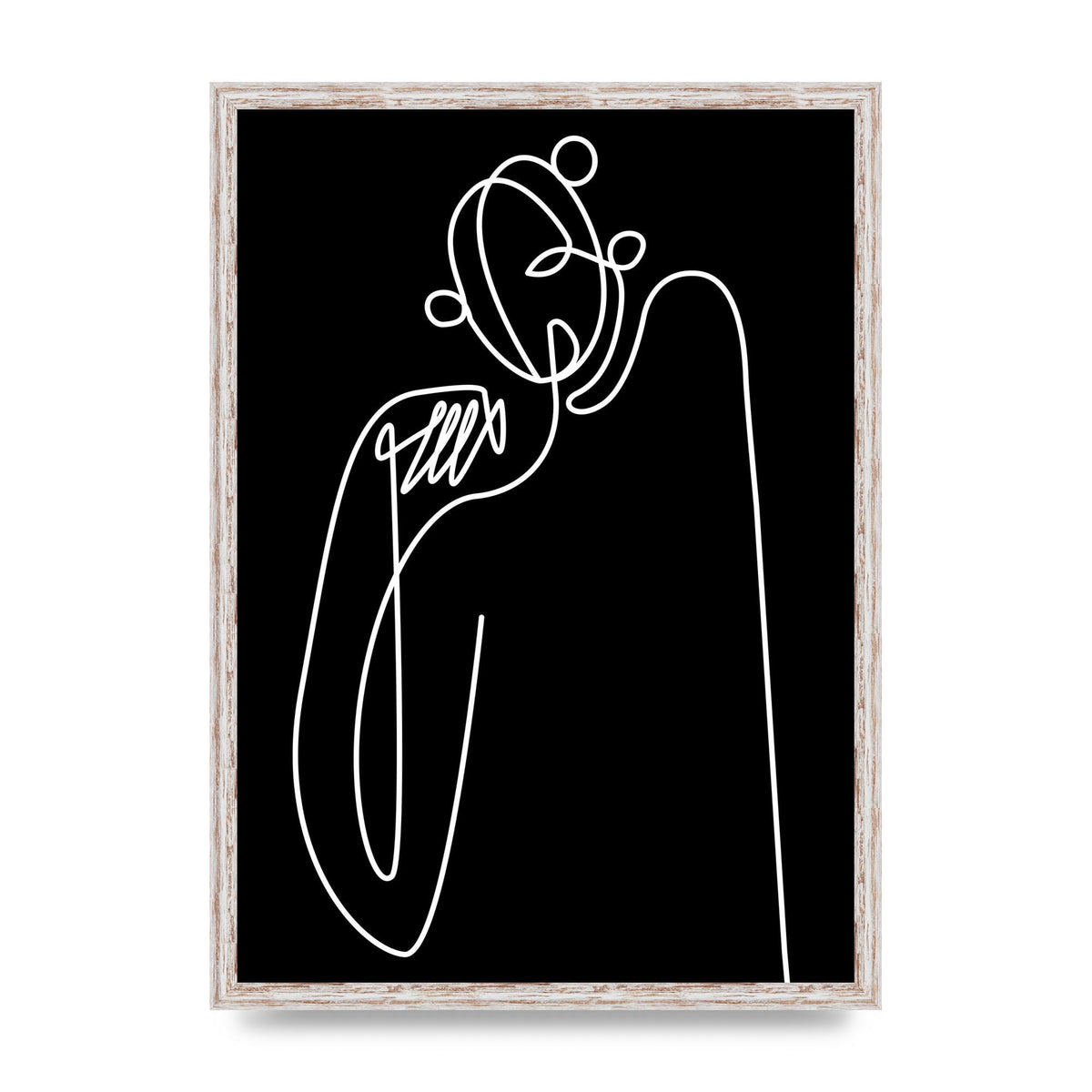 Abstract Line Drawing In Black Art For The Home - A2 framed