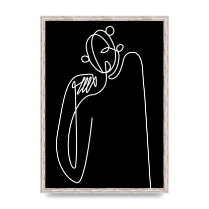 Abstract Line Drawing In Black Art For The Home - A2 framed
