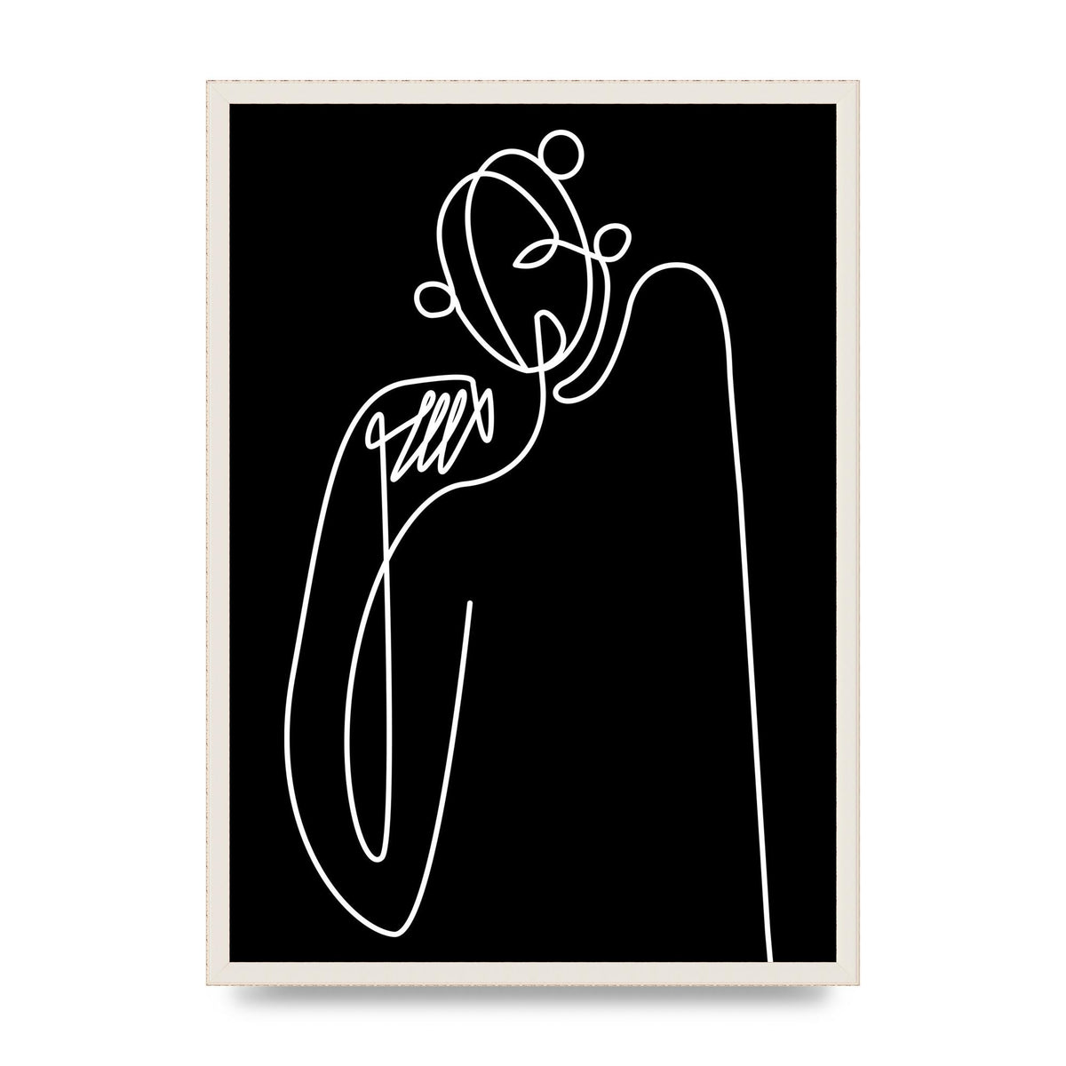 Abstract Line Drawing In Black Art For The Home - A2 framed