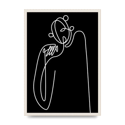 Abstract Line Drawing In Black Art For The Home - A2 framed