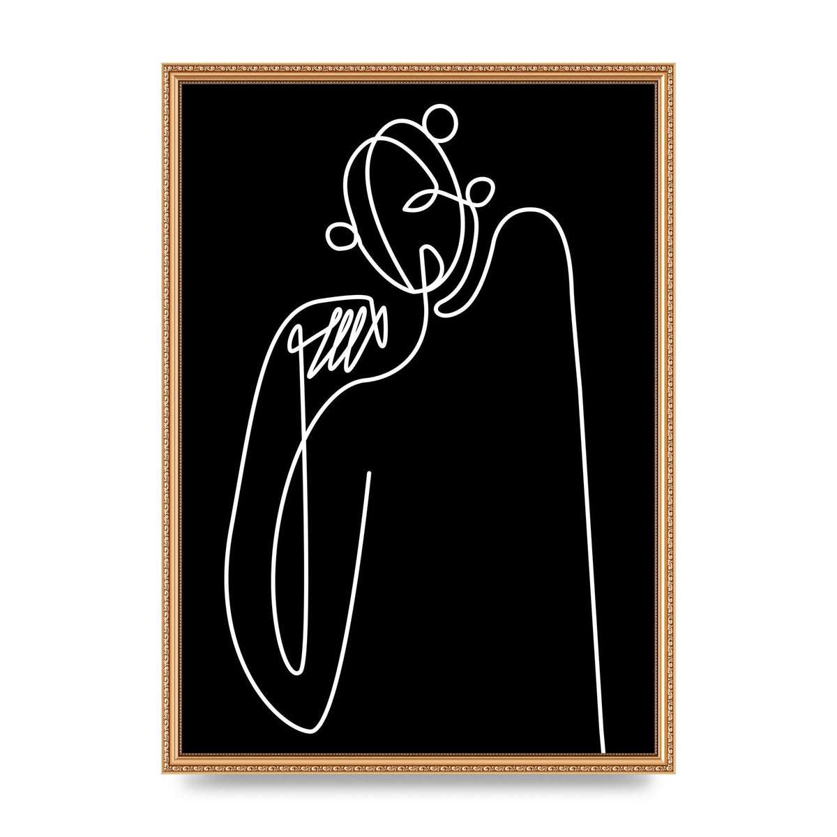Abstract Line Drawing In Black Art For The Home - A2 framed