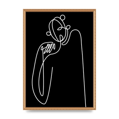 Abstract Line Drawing In Black Art For The Home - A2 framed