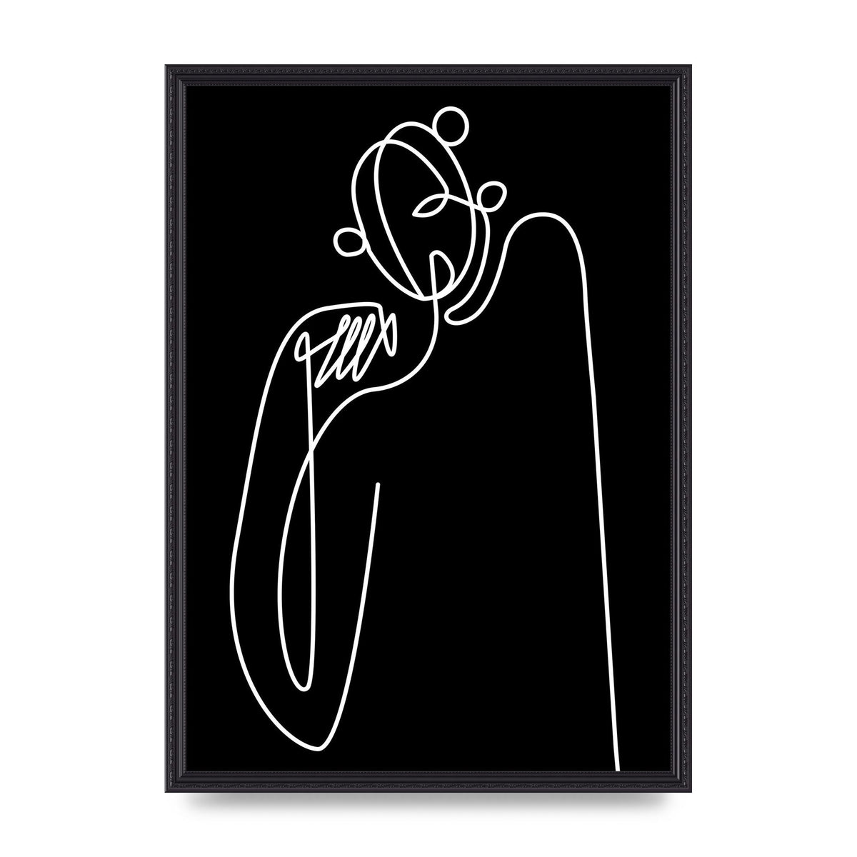 Abstract Line Drawing In Black Art For The Home - A2 framed