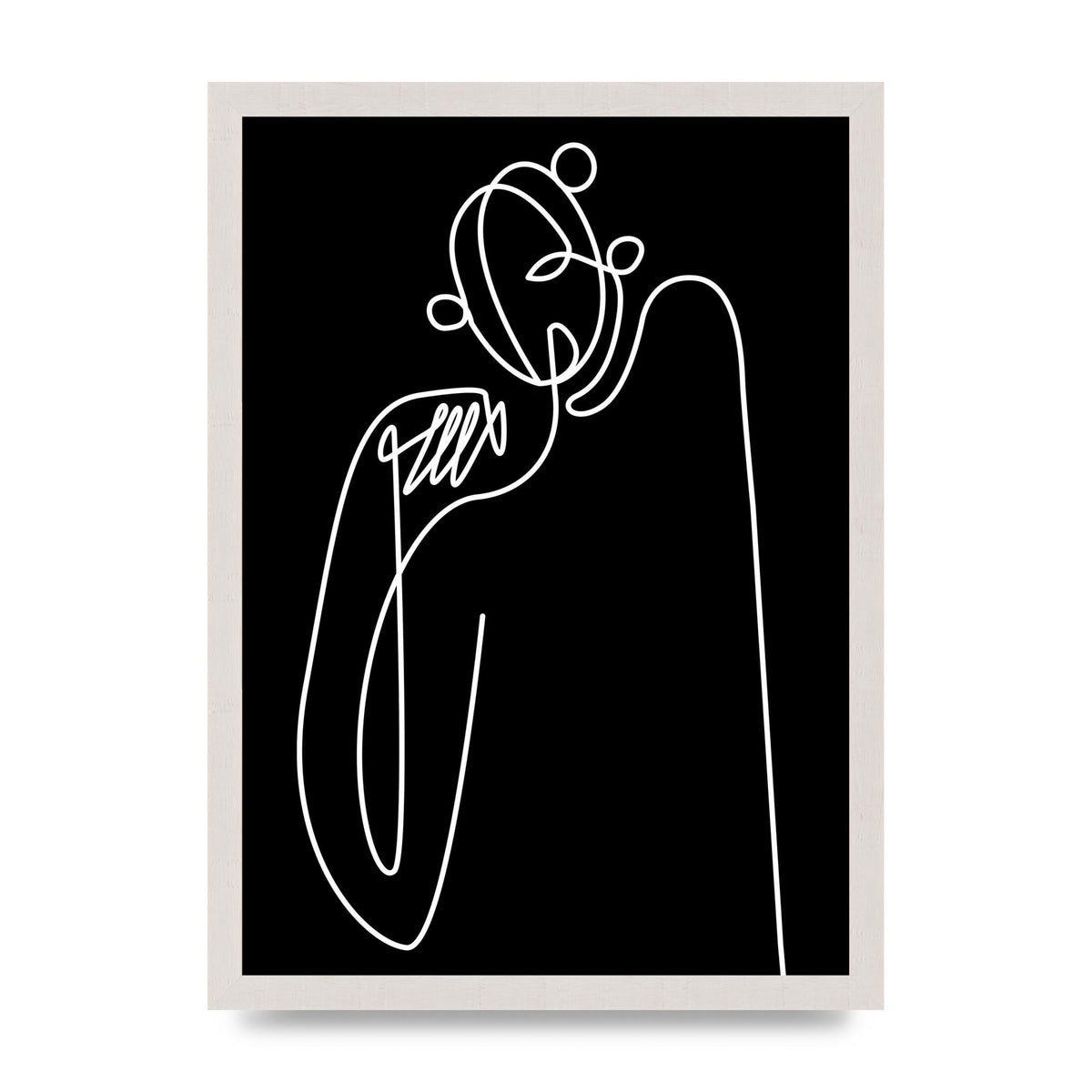 Abstract Line Drawing In Black Art For The Home - A3 framed