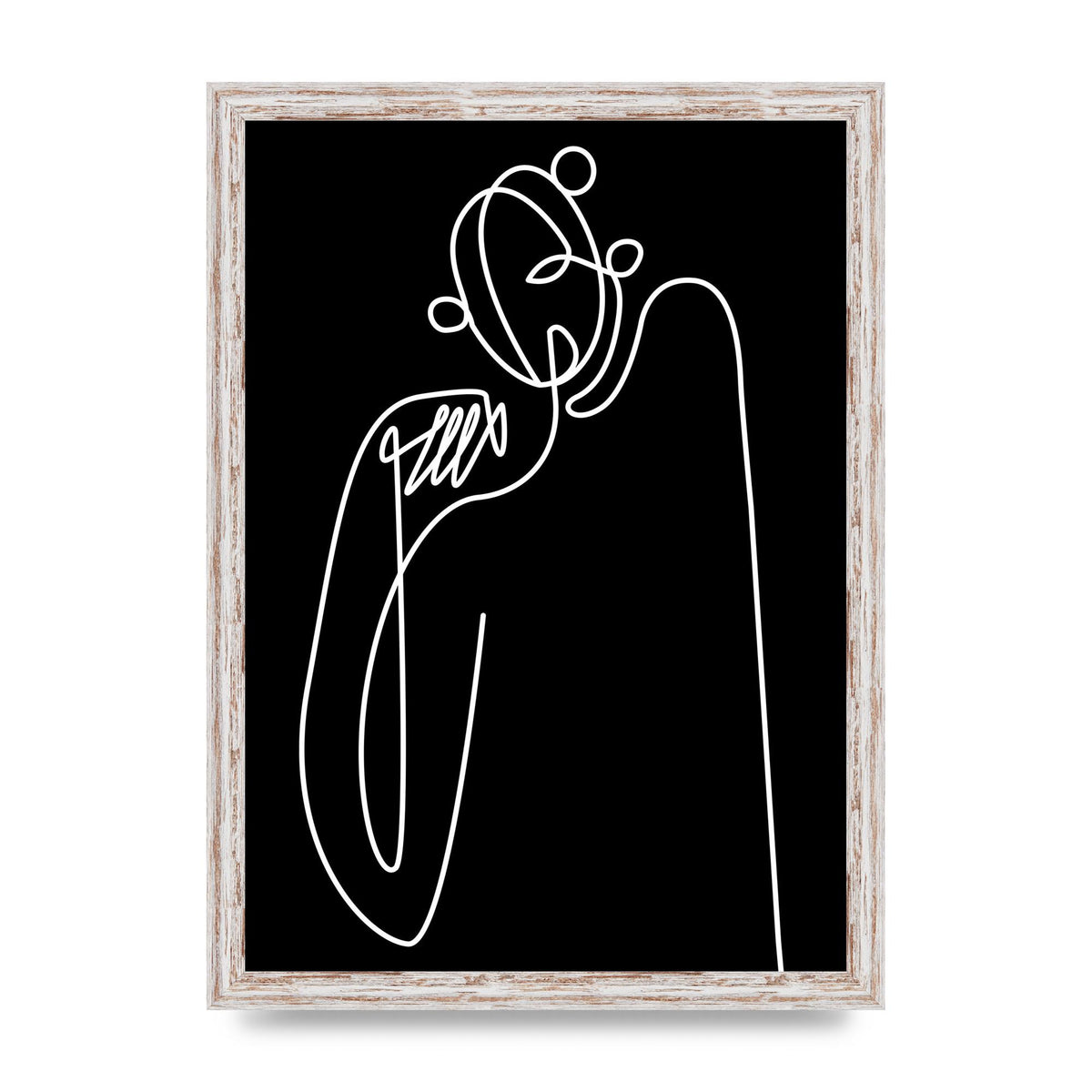 Abstract Line Drawing In Black Art For The Home - A3 framed